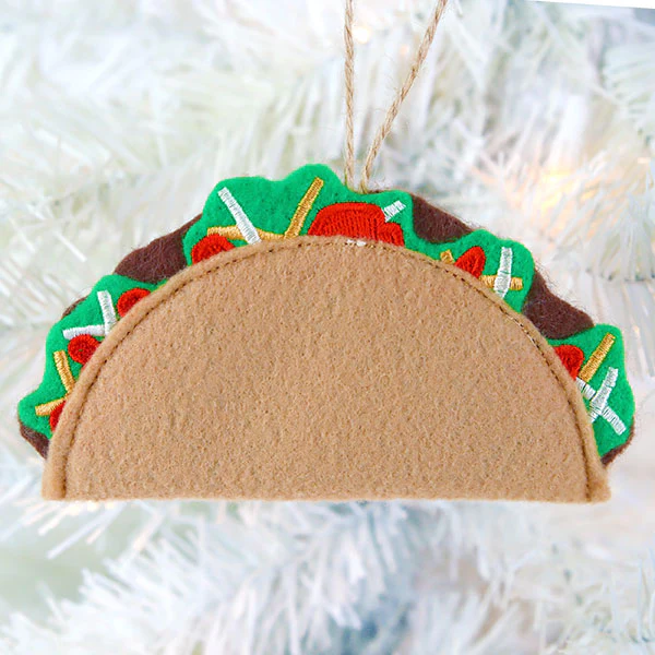 Let's Taco About Christmas Ornament (In-the-Hoop)