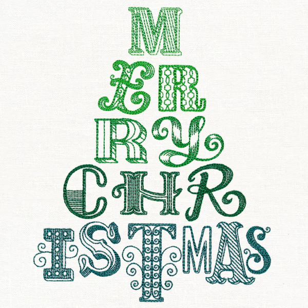 Letterpress Christmas Tree - Image 2