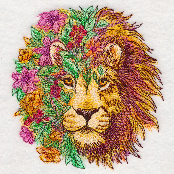 Lion in Flowers - Image 3