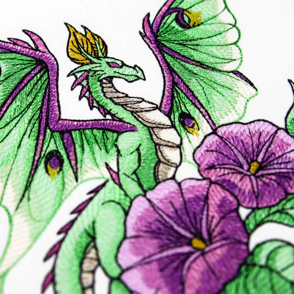Luna Moth Dragon and Morning Glories - Image 6