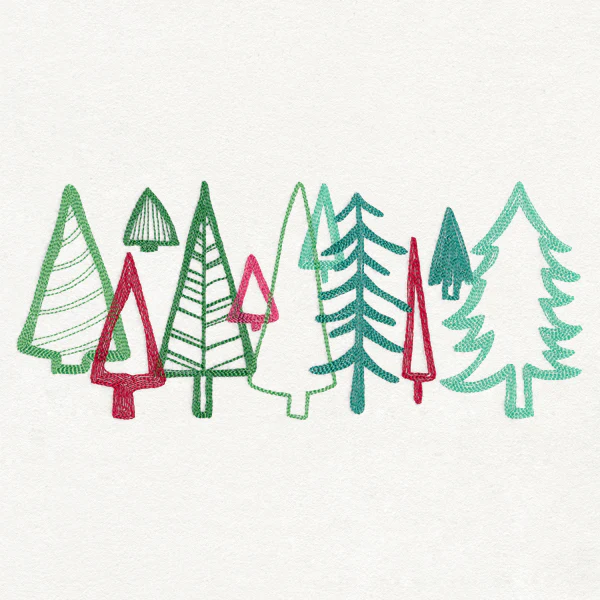 Merry Modern Tree Border - Image 2