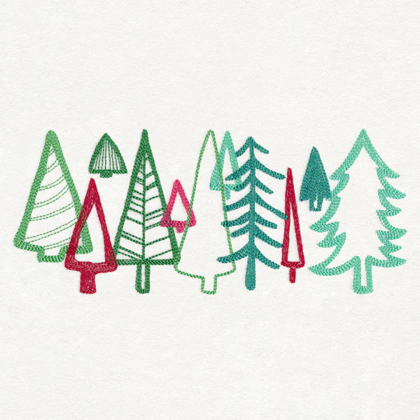 Merry Modern Tree Border - Image 3