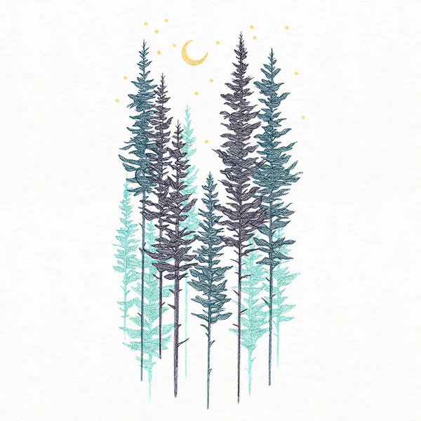 Misty Moonlit Forest - Image 9