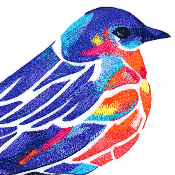 Modern Stained Glass Bluebird - Image 4