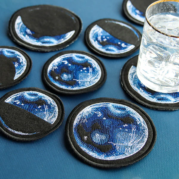 Moon Phases Coasters - Full (In-The-Hoop) - Image 9