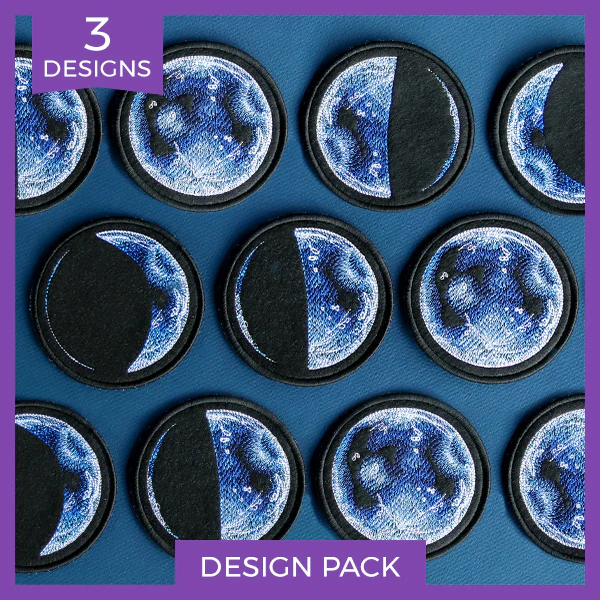 Moon Phases Coasters (In-the-Hoop) Design Pack - Image 5