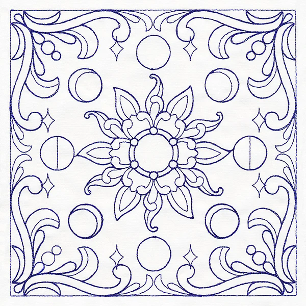Moon Phases Quilting Square