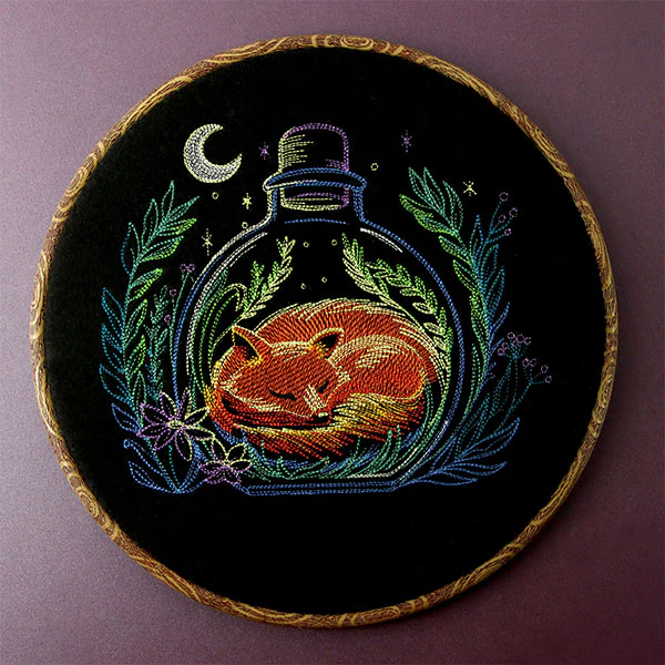 Moonlit Forest Fox in a Bottle - Image 8
