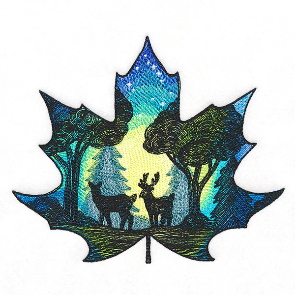 Night Forest Silhouette Scene - Image 2