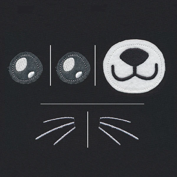 Noggin Nanimals - Kitty Face (Applique) (Split) - Image 2