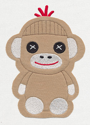 Noggin Nanimals - Sock Monkey (Applique) - Image 3