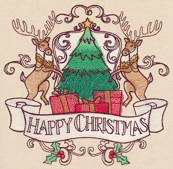North Pole Express - Happy Christmas Crest