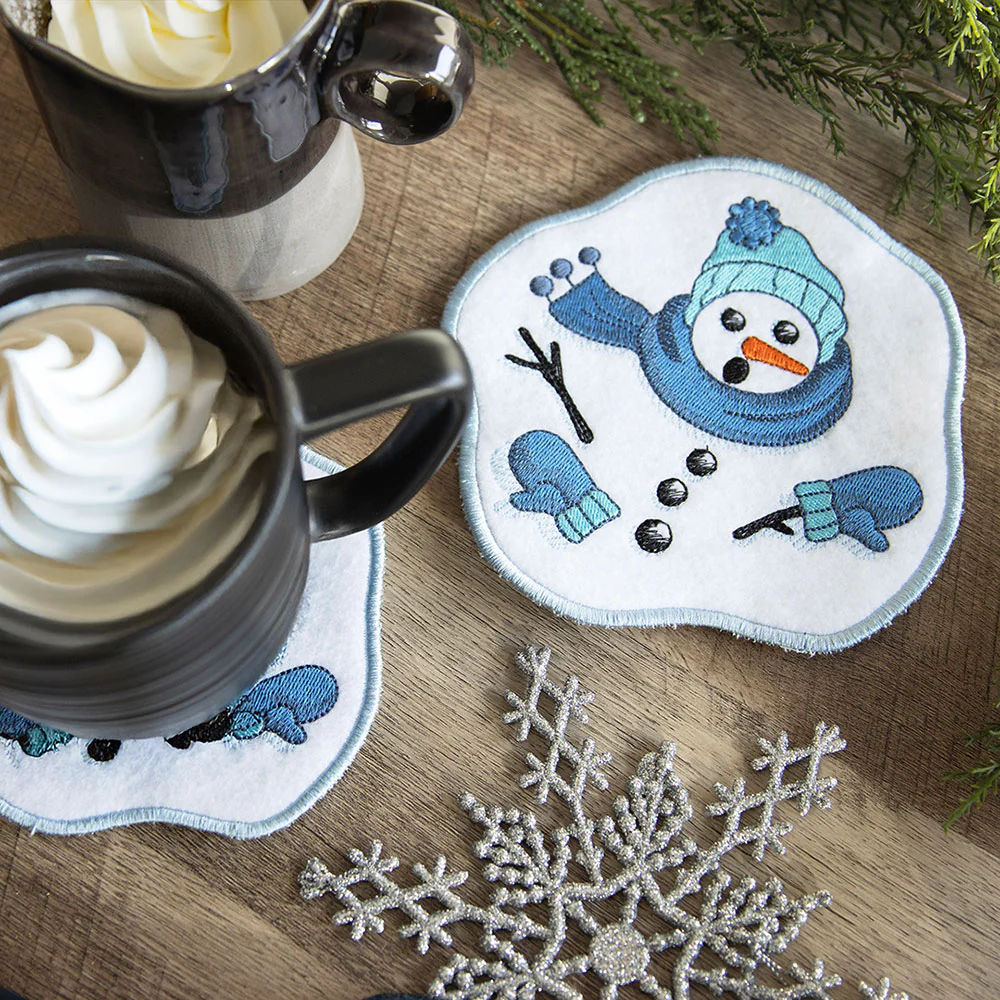 Oh Ho Ho No Melting Snowman Coaster II (In-the-Hoop) - Image 3