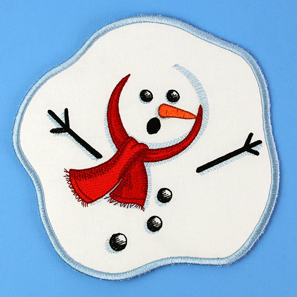 Oh Ho Ho No Melting Snowman Coaster (In-the-Hoop) - Image 2