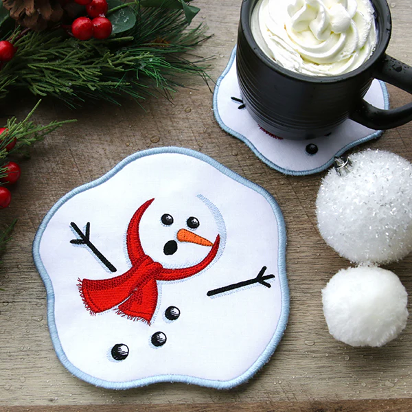 Oh Ho Ho No Melting Snowman Coaster (In-the-Hoop) - Image 7