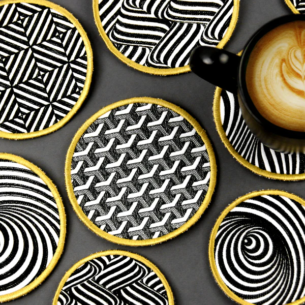 Optical Illusion Circle Coaster 3 (In-the-Hoop) - Image 4