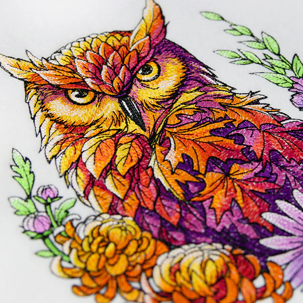 Owl in Fall Florals - Image 2
