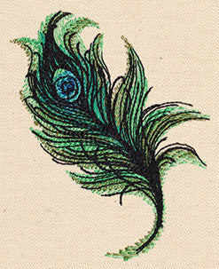 Painted Peacock Feather - Image 3