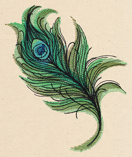 Painted Peacock Feather - Image 4