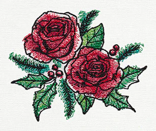 Painted Yuletide Roses - Image 3