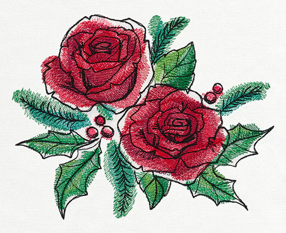 Painted Yuletide Roses - Image 4