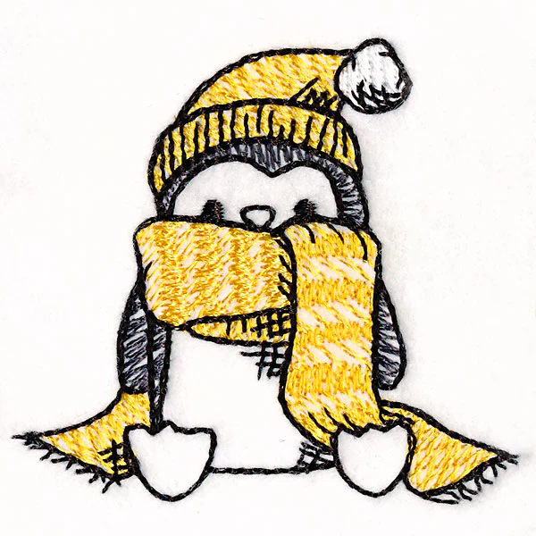 Penguin in Winter - Sitting - Image 2