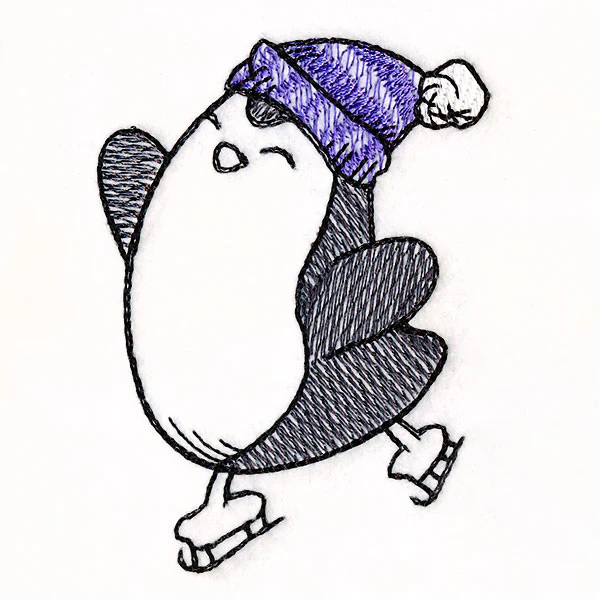 Penguin in Winter - Skating - Image 3