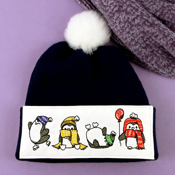 Penguins in Winter Border - Image 2