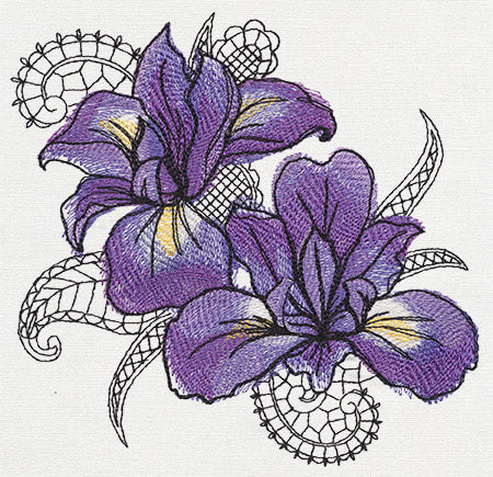 Petals and Lace - Iris - Image 3