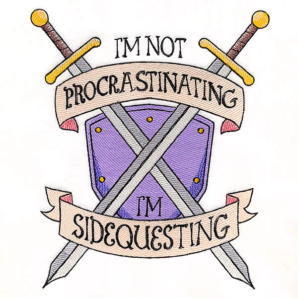 Procrastinating and Sidequests Shield - Image 4