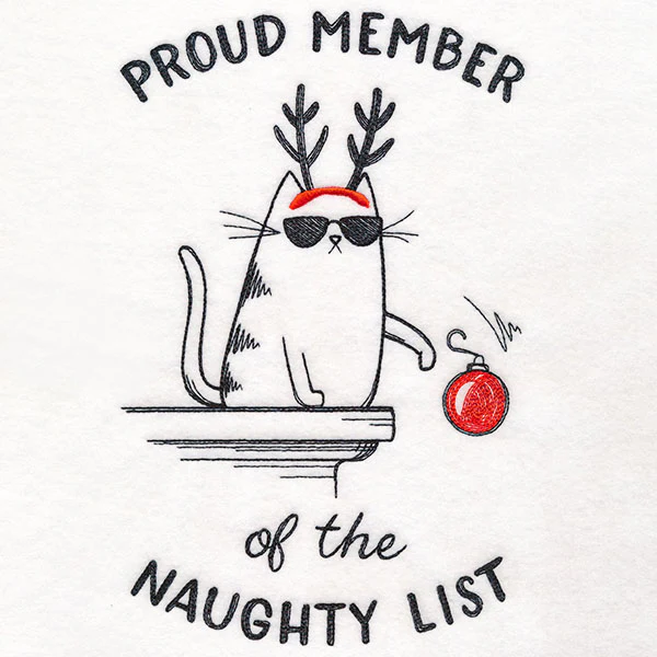 Proud Member of the Naughty List Cat - Image 9