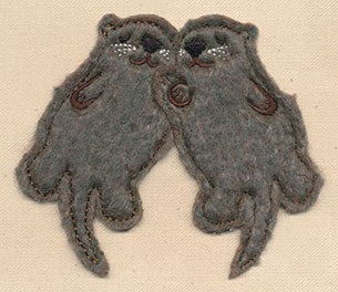 Rafting Otters (Applique) - Image 2