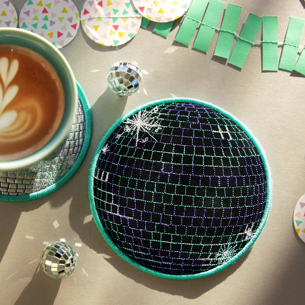 Ready to Party Disco Ball Trivet (In-the-Hoop) - Image 4