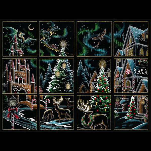 Reindeer & Gingerbread Christmas Scene II - Panel 3 - Image 8