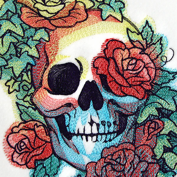 Roses & Rainbows Skull - Image 6