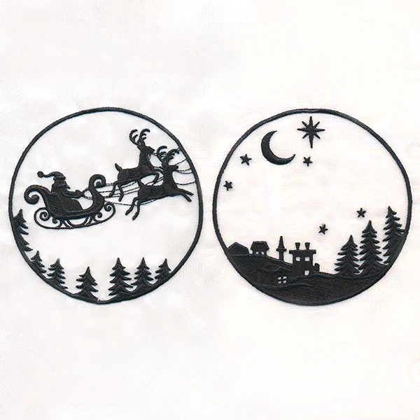 Santa's Flight Shadowbox (Organza) - Image 2