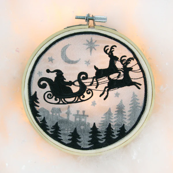 Santa's Flight Shadowbox (Organza) - Image 3