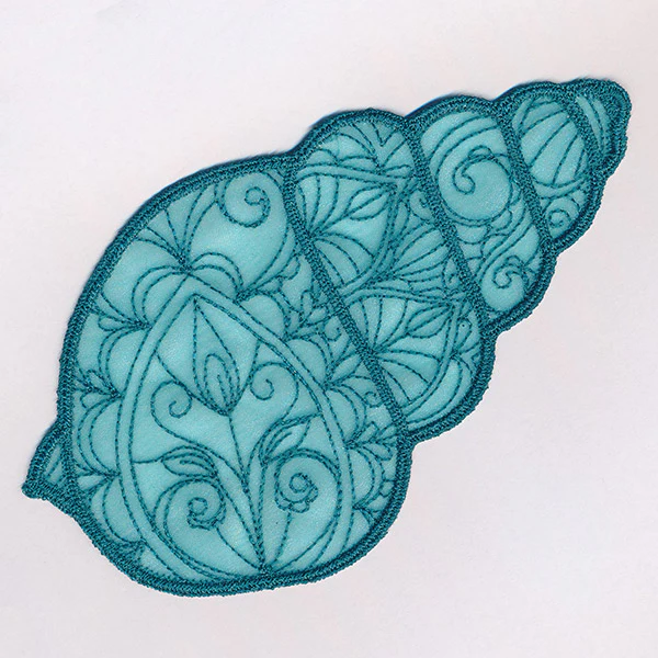 Sea Glass - Spiral Shell (Freestanding Organza) - Image 2