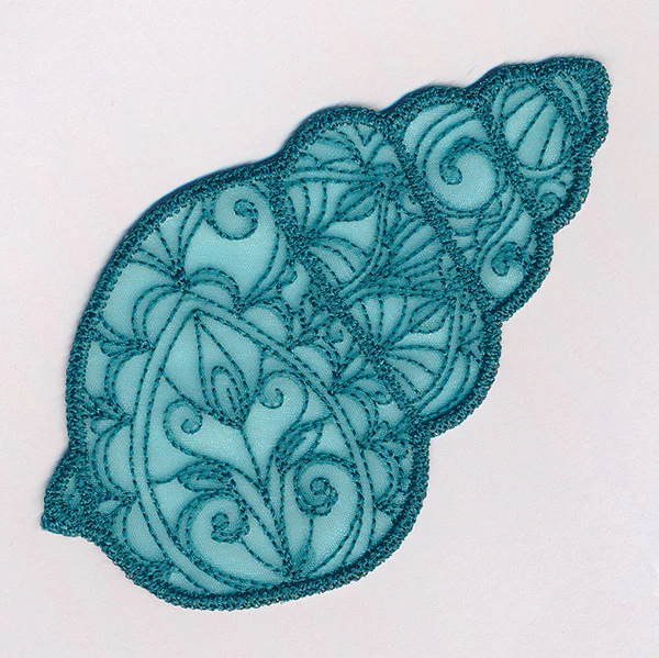 Sea Glass - Spiral Shell (Freestanding Organza) - Image 3