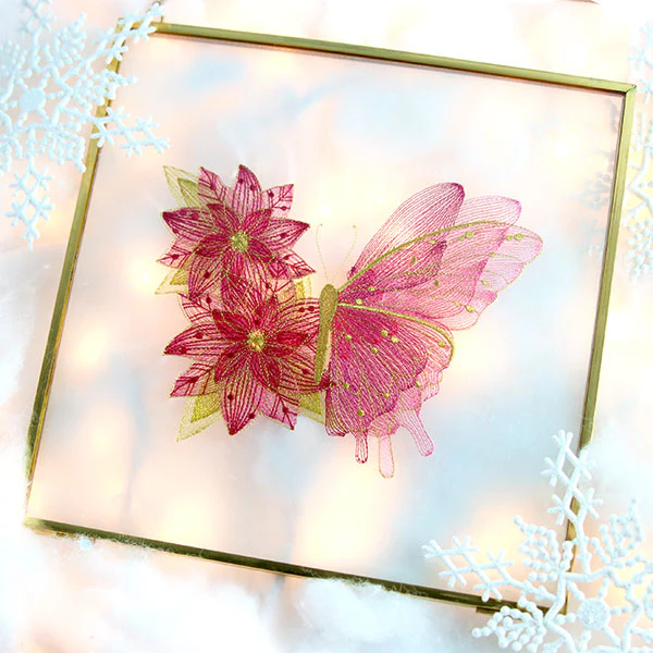 Sheer Illusions Poinsettia Butterfly - Image 2