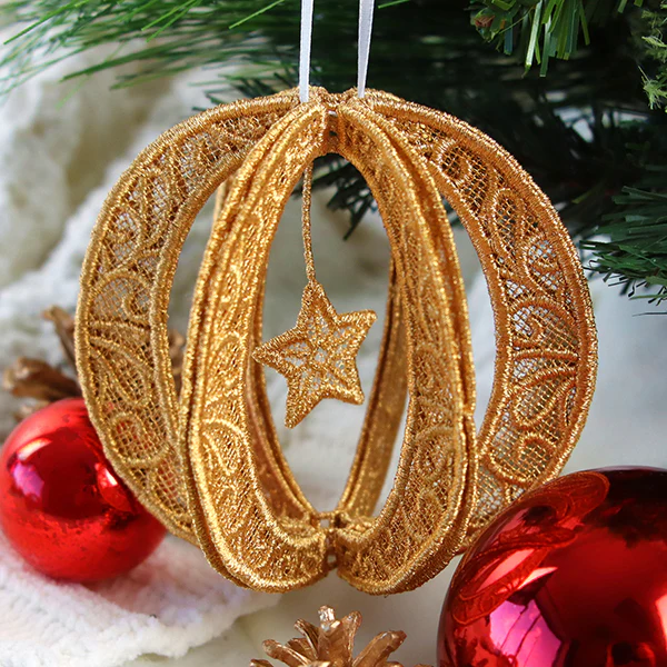 Shimmering Christmas Ornament (Lace) - Image 8