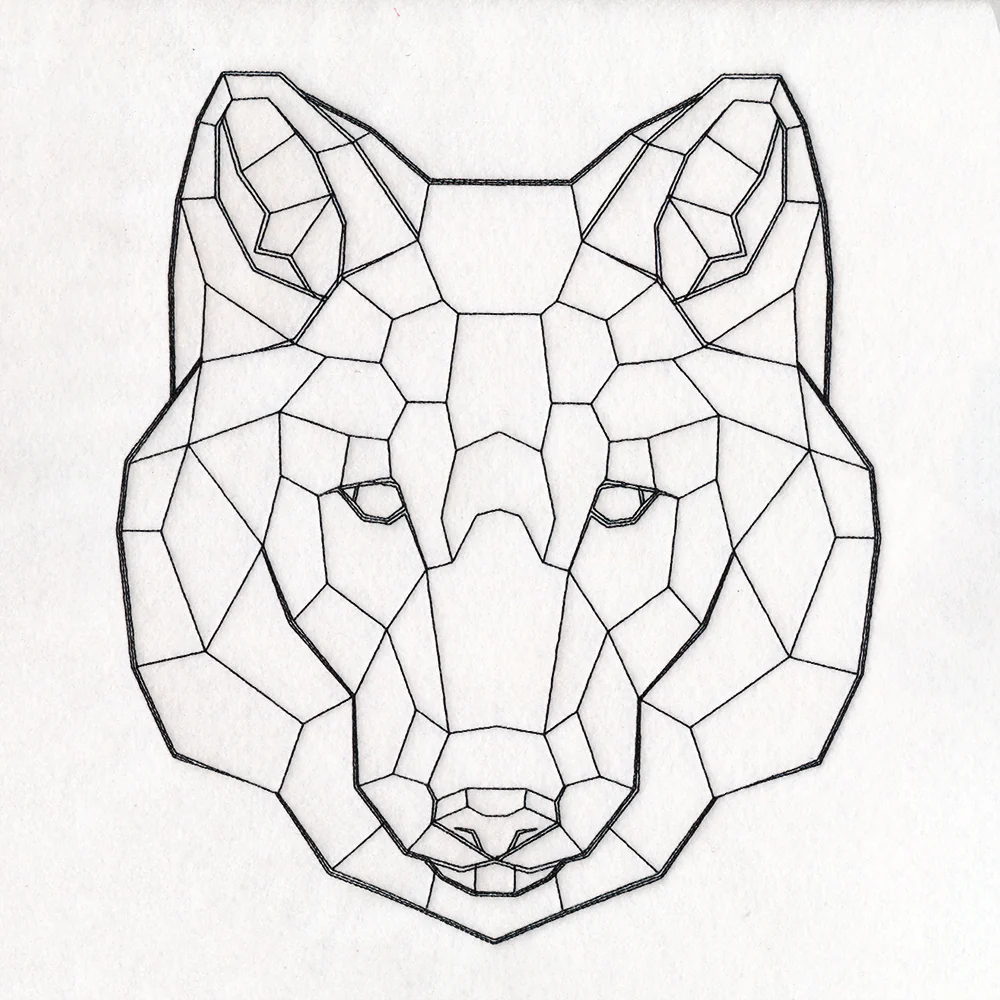 Simple Geometric Wolf (Quilting) - Image 8