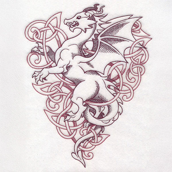 Simple Heraldic Knotwork Dragon - Image 2