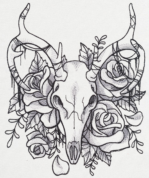 Sketched Deer Skull - Image 5