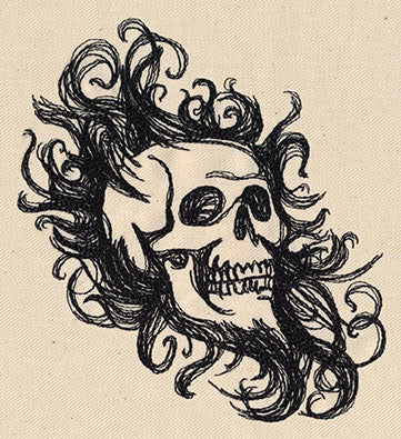 Skull in Swirls - Image 2