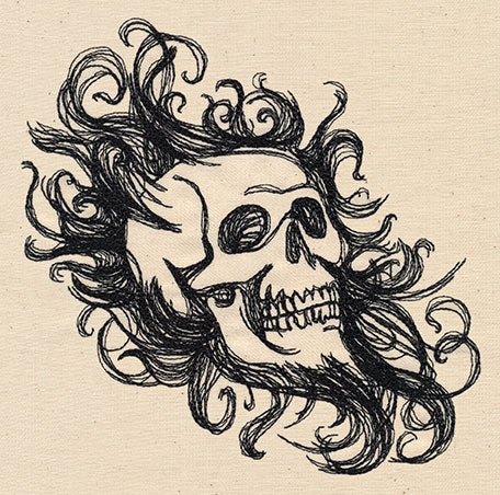 Skull in Swirls - Image 4