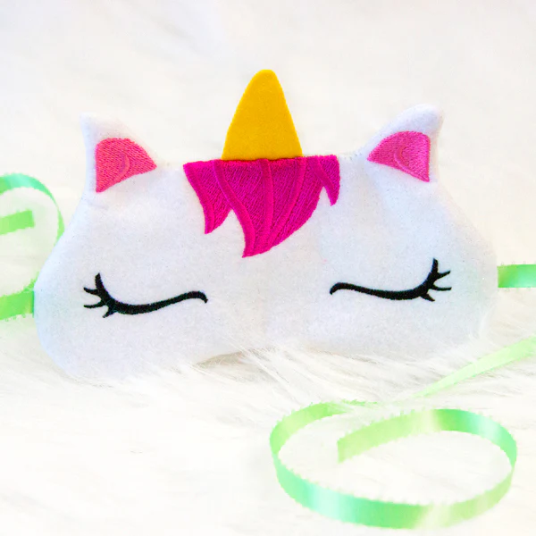 Sleepy Unicorn Eye Mask (In-the-Hoop) - Image 3