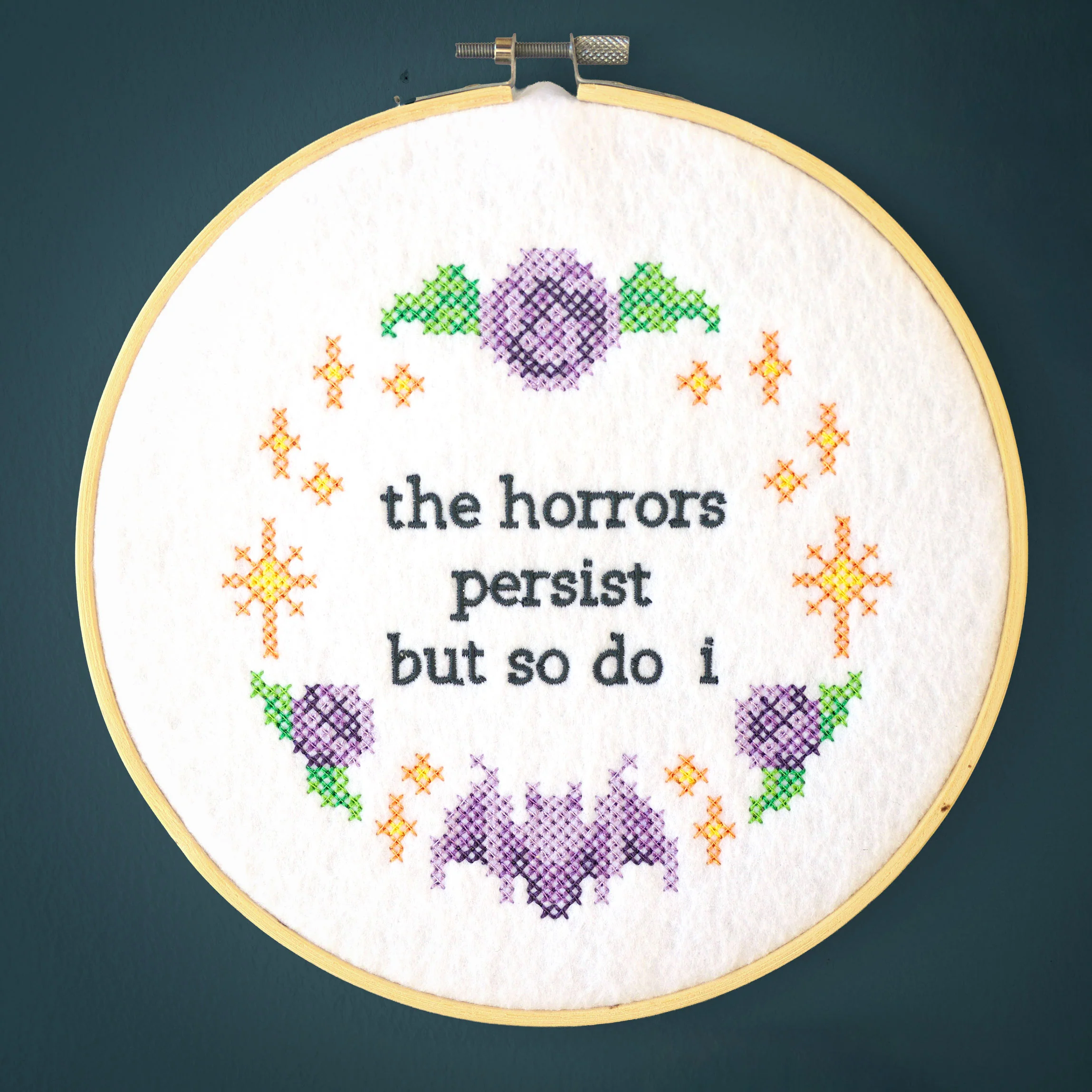 Snarky Samplers - Horrors Persist (Cross Stitch) - Image 5