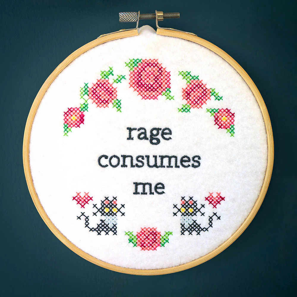 Snarky Samplers - Rage Consumes Me (Cross Stitch) - Image 3