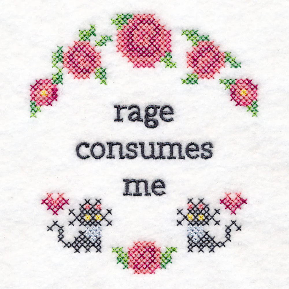 Snarky Samplers - Rage Consumes Me (Cross Stitch) - Image 4